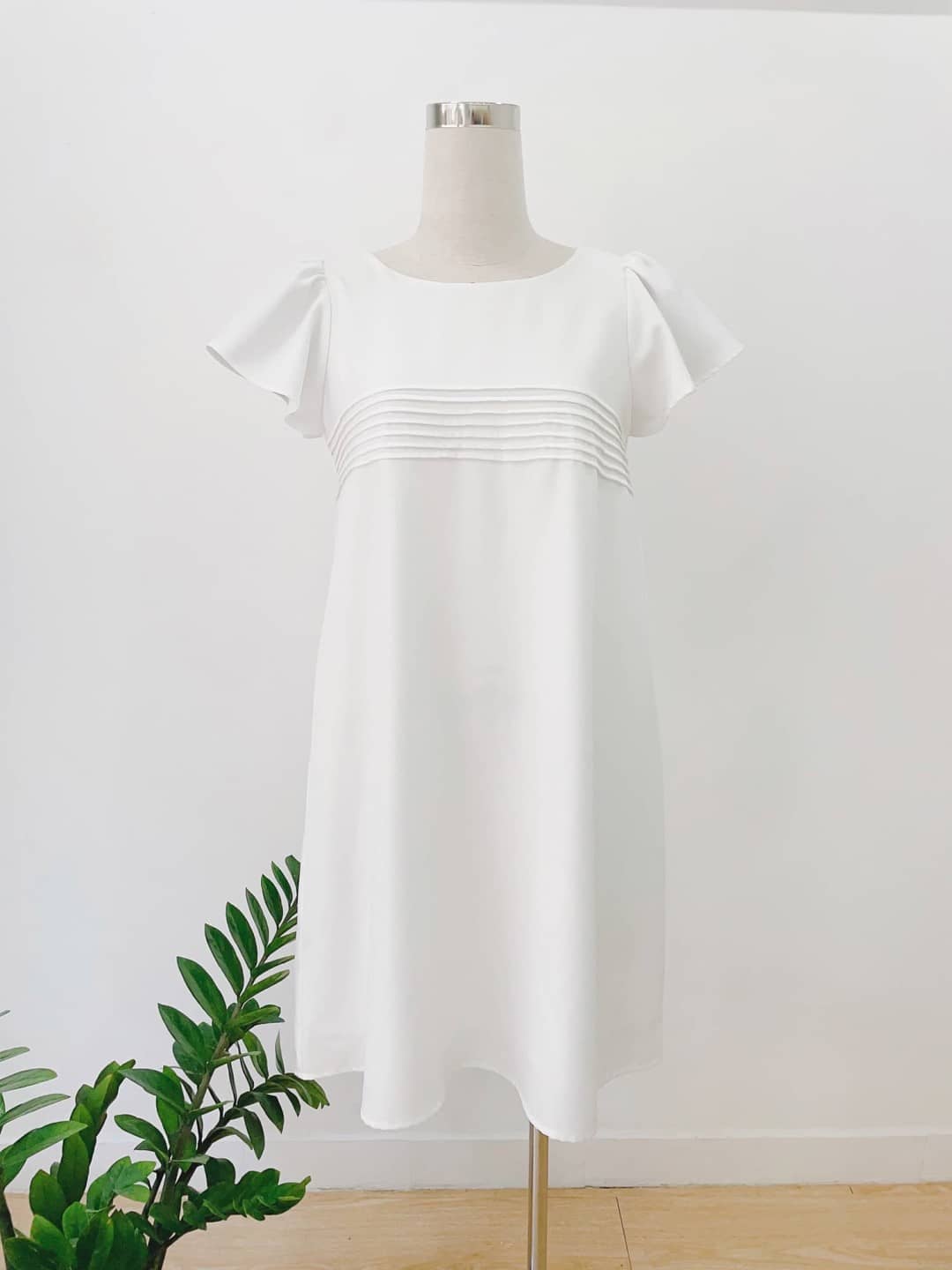 đầm trắng big size đi lễ, chùa