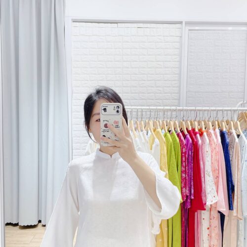Áo dài trắng big size AD21