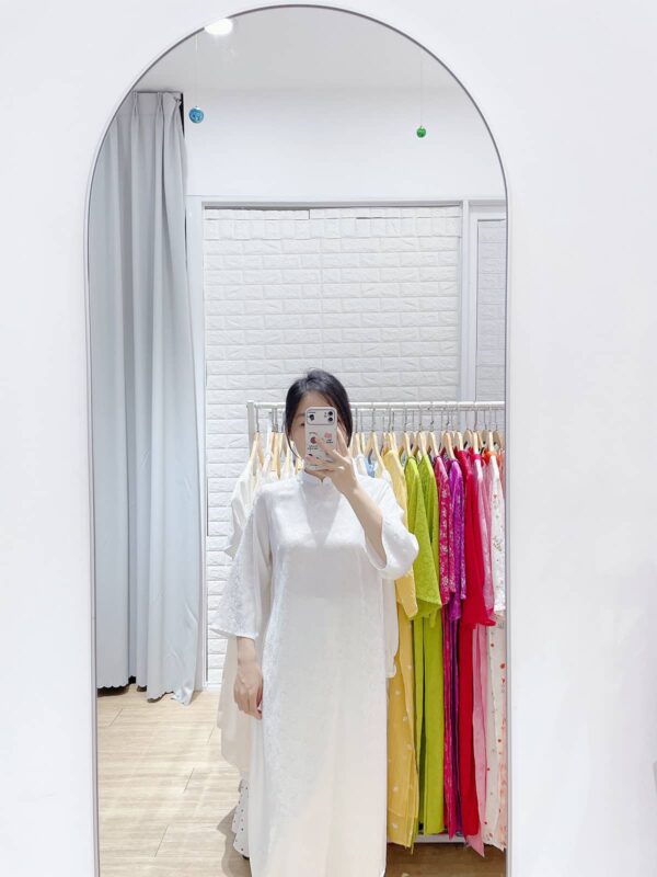 Áo dài trắng big size AD21 - Hình ảnh 2