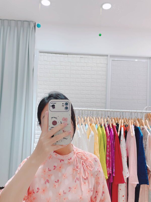 Áo dài cổ lệch 4 tà big size AD20 - Ảnh 2