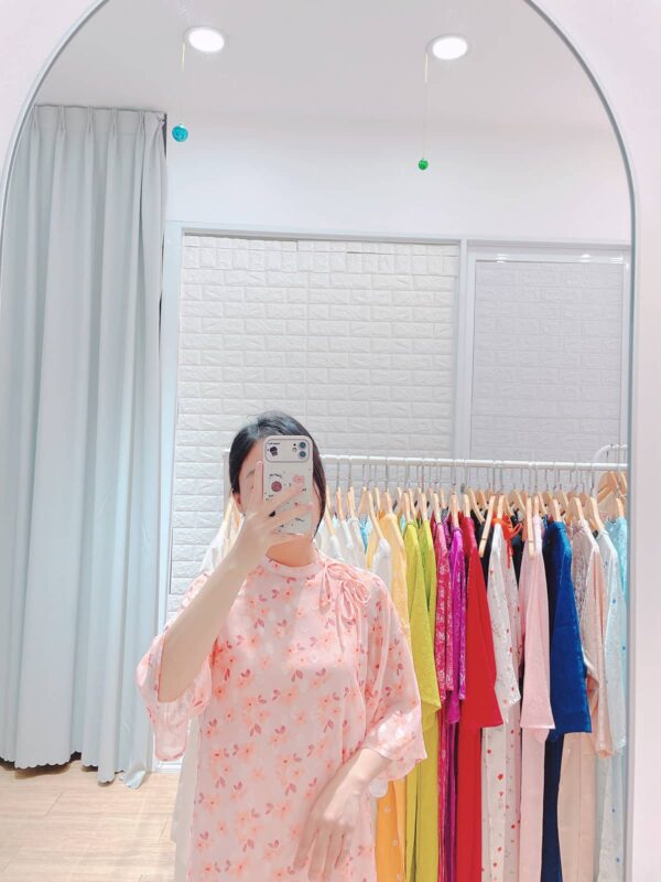 Áo dài cổ lệch 4 tà big size AD20 - Ảnh 3