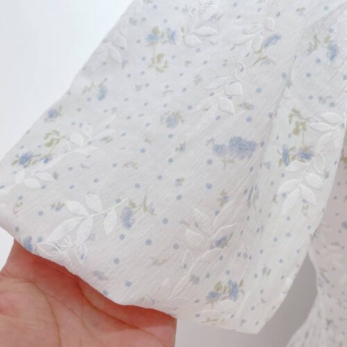 Alternative view of Plus Size Long Floral Puff-Sleeve Dress D113