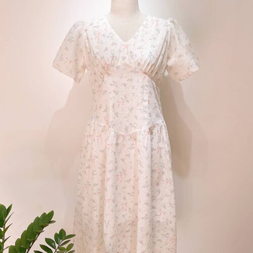 Đầm thêu hoa dáng dài big size D111