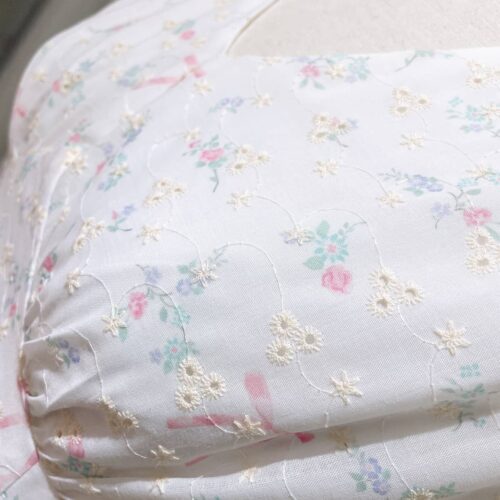 Alternative view of Plus Size Long Floral Embroidered Dress D111