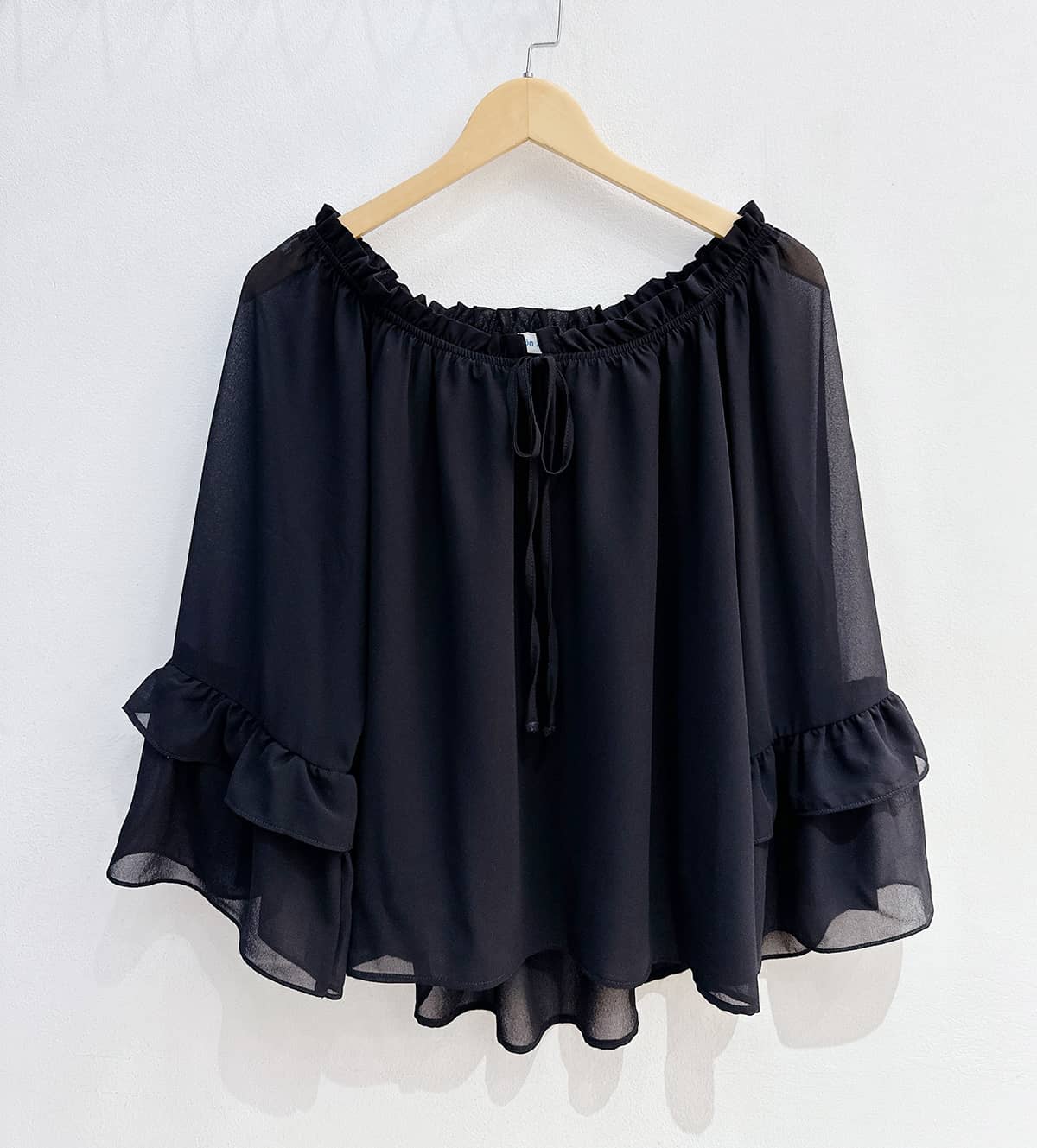 Áo chiffon trễ vai bèo tầng big size A82 - Ảnh 3