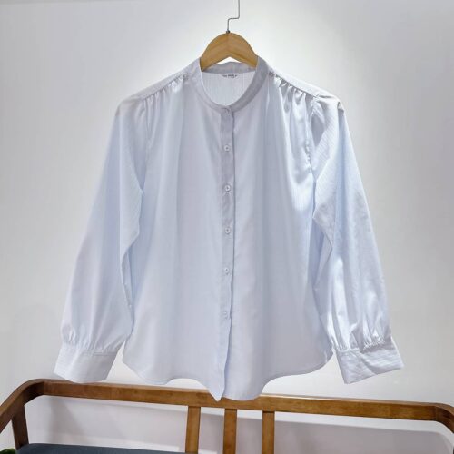 Áo sơ mi cổ trụ nữ hàn quốc big size A87